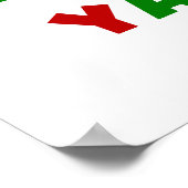 Heldere kleuren, beste Yaya-cadeaus ter wereld Poster (Hoek)