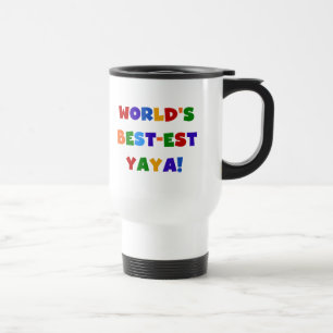 Heldere kleuren, beste Yaya-cadeaus ter wereld Reisbeker