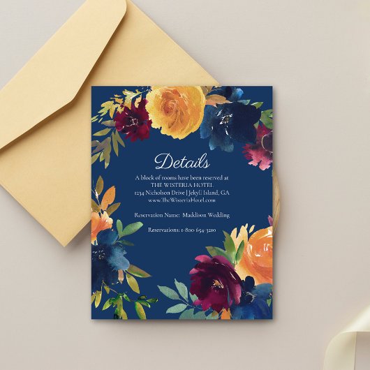 Heldere kleuren Bloemen Details Accommodaties Informatiekaartje