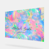 Heldere kleuren edelsteen opaal achtergrond acryl bord (Hoek)