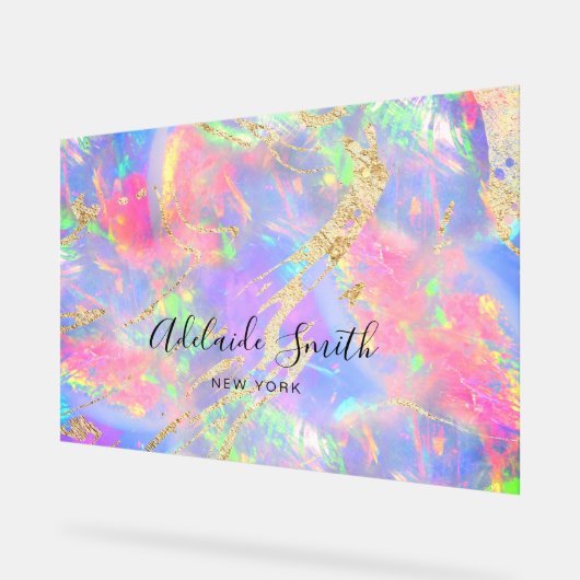 Heldere kleuren edelsteen opaal achtergrond acryl bord (Hoek)