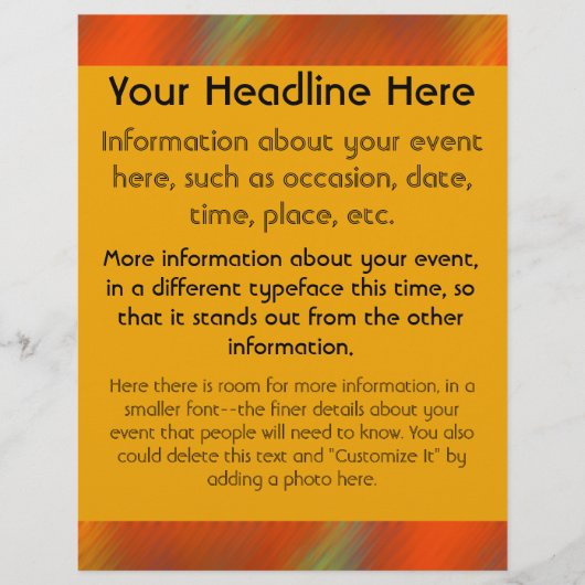 Heldere kleuren flyer (Voorkant)