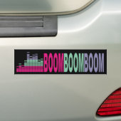 Heldere kleuren, geluid 80s-rots op geluid bumpersticker (Op auto)