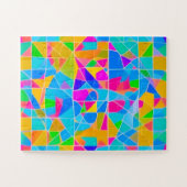 Heldere kleuren geometrische puzzel voor alle leef legpuzzel (Horizontaal)