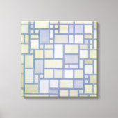 Heldere kleuren Grijze lijnen | Piet Mondrian | Ca Canvas Afdruk (Voorkant)