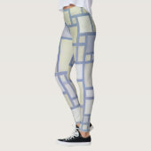 Heldere kleuren grijze lijnen | Piet Mondrian | Leggings (Links)