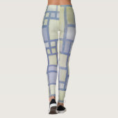 Heldere kleuren grijze lijnen | Piet Mondrian | Leggings (Achterkant)