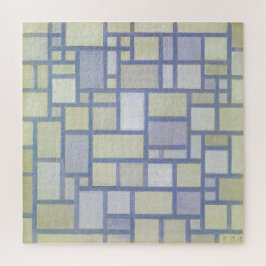 Heldere kleuren grijze lijnen | Piet Mondrian | Legpuzzel