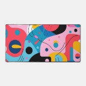 Heldere kleuren grillige vormen moderne geometrisc bureaumat (Voorkant)