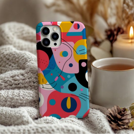 Heldere kleuren grillige vormen moderne geometrisc Case-Mate iPhone case