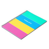 Heldere kleuren Horizontale Strepen Naam Notitieboek (Linkerzijde)