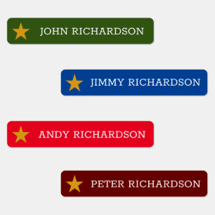 Heldere kleuren Kinder waterdichte naamlabels / la Labels