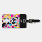 Heldere kleuren koele  gepersonaliseerde Schattige Bagagelabel (Voorkant horizontaal)