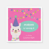 Heldere kleuren lama party servet (Voorkant)