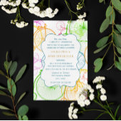 Heldere kleuren met  fietsbruiloft kaart