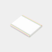 Heldere kleuren met gestreept Paars roze Sjabloon Post-it® Notes (Schuin)