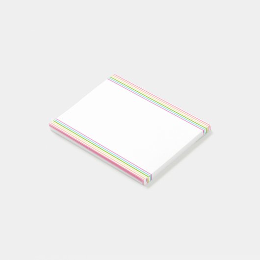 Heldere kleuren met gestreept Paars roze Sjabloon Post-it® Notes (Schuin)