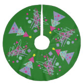 Heldere kleuren neon lampjes werken Vrolijk kerstf Kerstboom Rok (Voorkant)