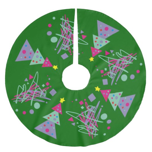 Heldere kleuren neon lampjes werken Vrolijk kerstf Kerstboom Rok (Voorkant)