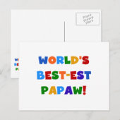 Heldere kleuren Papaw Tshirts en cadeautjes Briefkaart (Voorkant / Achterkant)