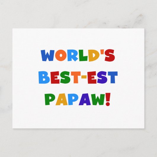 Heldere kleuren Papaw Tshirts en cadeautjes Briefkaart (Voorkant)