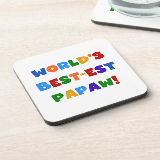 Heldere kleuren Papaw Tshirts en cadeautjes Drankjes Onderzetter (Linkerzijde)