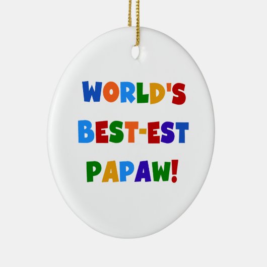 Heldere kleuren Papaw Tshirts en cadeautjes Keramisch Ornament (Rechts)