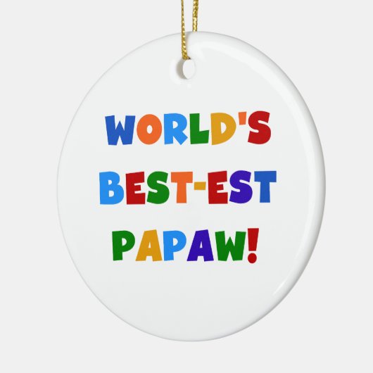 Heldere kleuren Papaw Tshirts en cadeautjes Keramisch Ornament (Links)