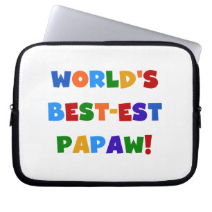 Heldere kleuren Papaw Tshirts en cadeautjes Laptop Sleeve