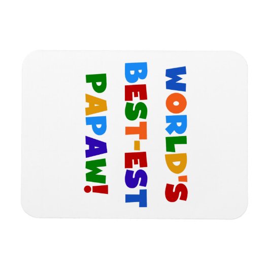 Heldere kleuren Papaw Tshirts en cadeautjes Magneet (Horizontaal)