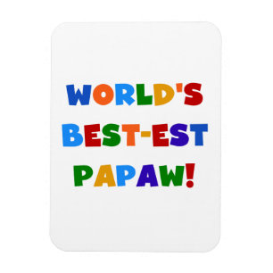 Heldere kleuren Papaw Tshirts en cadeautjes Magneet