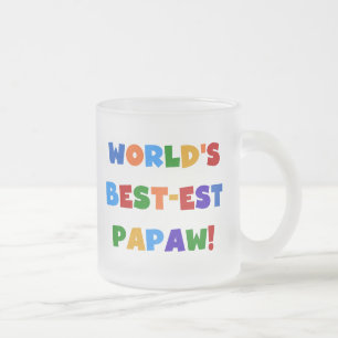 Heldere kleuren Papaw Tshirts en cadeautjes Matglas Koffiemok
