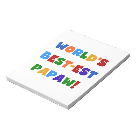 Heldere kleuren Papaw Tshirts en cadeautjes Notitieblok (Linkerzijde)