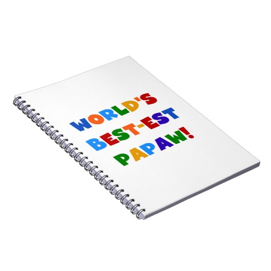 Heldere kleuren Papaw Tshirts en cadeautjes Notitieboek (Rechterzijde)