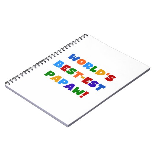Heldere kleuren Papaw Tshirts en cadeautjes Notitieboek (Linkerzijde)