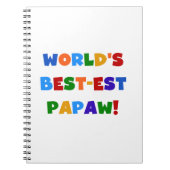 Heldere kleuren Papaw Tshirts en cadeautjes Notitieboek (Voorkant)