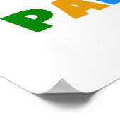 Heldere kleuren Papaw Tshirts en cadeautjes Poster (Hoek)