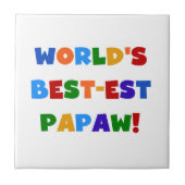 Heldere kleuren Papaw Tshirts en cadeautjes Tegeltje (Voorkant)