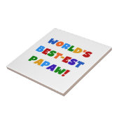 Heldere kleuren Papaw Tshirts en cadeautjes Tegeltje (Zijkant)