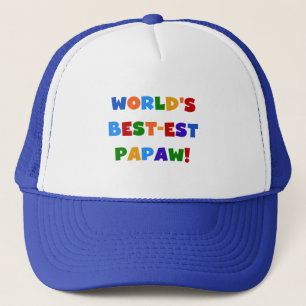 Heldere kleuren Papaw Tshirts en cadeautjes Trucker Pet