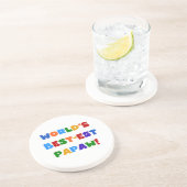 Heldere kleuren Papaw Tshirts en cadeautjes Zandsteen Onderzetter (Zijkant)