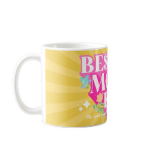 Heldere kleuren Retro Typografie Beste mama ooit