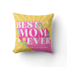 Heldere kleuren Retro Typografie Beste mama ooit