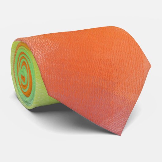 Heldere kleuren: rode gele groene Abstracte Sjablo Stropdas (Opgerold)