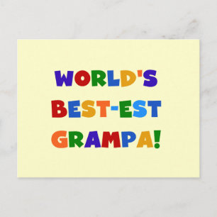 Heldere kleuren 's werelds beste Grampa Gifts Briefkaart