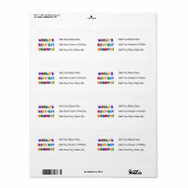 Heldere kleuren 's werelds beste Grampa Gifts Etiket (Full Sheet)