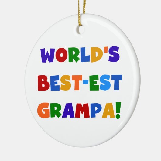 Heldere kleuren 's werelds beste Grampa Gifts Keramisch Ornament (Links)