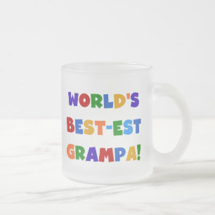 Heldere kleuren 's werelds beste Grampa Gifts Matglas Koffiemok