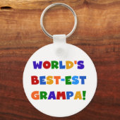Heldere kleuren 's werelds beste Grampa Gifts Sleutelhanger (Voorkant)