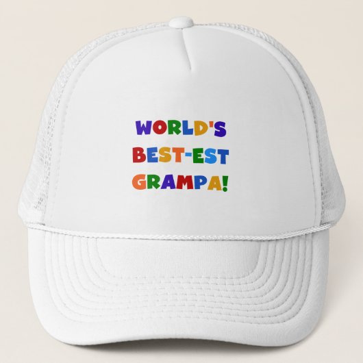 Heldere kleuren 's werelds beste Grampa Gifts Trucker Pet (Voorkant)